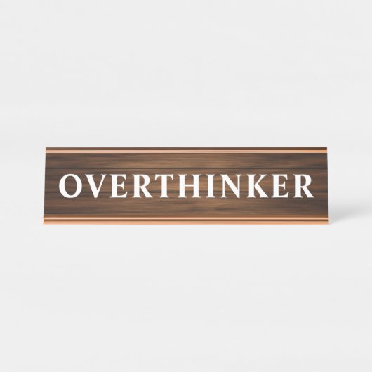 Funny Sayy Simple Design Wood Grain Paneling Bureau Naambordje (Voorkant)