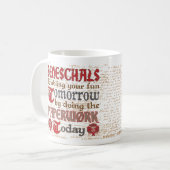 Funny SCA Seneschal Paperwork Koffiemok (Voorkant links)