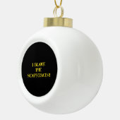 Funny Scapegoat Quote A Bold Statement on Blame Keramische Bal Ornament (Rechts)