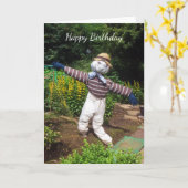 Funny scarecrow kaart (Gele Bloem)