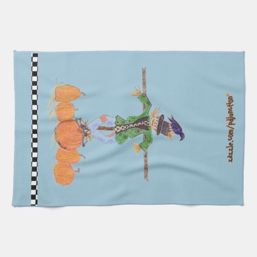 Funny Scarecrow Theedoek (Horizontaal)