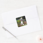 Funny scarecrow vierkante sticker (Envelop)