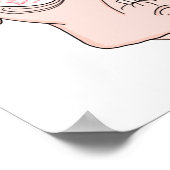 Funny scared cartoon face poster (Hoek)