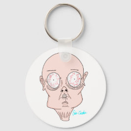 Funny scared cartoon face sleutelhanger