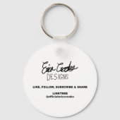 Funny scared cartoon face sleutelhanger (Achterkant)