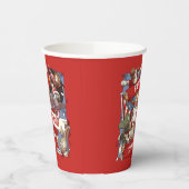 Funny Scarf Waving Animal Cartoon Sports Fans Papieren Bekers (Links)