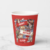 Funny Scarf Waving Animal Cartoon Sports Fans Papieren Bekers (Voorkant)