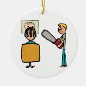 Funny Scary Barber Sweeney Todd Keramisch Ornament (Voorkant)