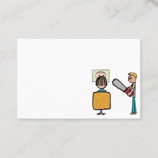 Funny Scary Barber Sweeney Todd Visitekaartje (Voorkant)