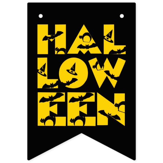 Funny Scary Black Cat Bat Witch Pet Text Halloween Vlaggetjes (Tweede vlag)