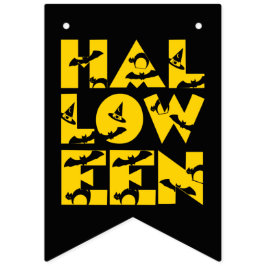 Funny Scary Black Cat Bat Witch Pet Text Halloween Vlaggetjes