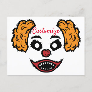 Funny Scary Clown Thunder_Cove Briefkaart