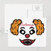 Funny Scary Clown Thunder_Cove Briefkaart (Voorkant / Achterkant)