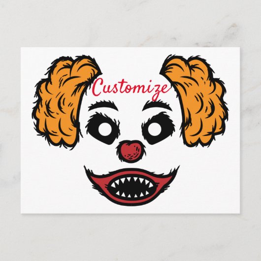 Funny Scary Clown Thunder_Cove Briefkaart (Voorkant)