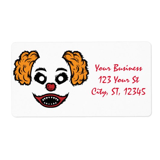 Funny Scary Clown Thunder_Cove Etiket (Voorkant)