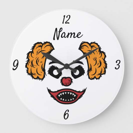 Funny Scary Clown Thunder_Cove Grote Klok (Voorkant)