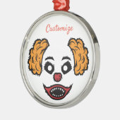 Funny Scary Clown Thunder_Cove Metalen Ornament (Links)