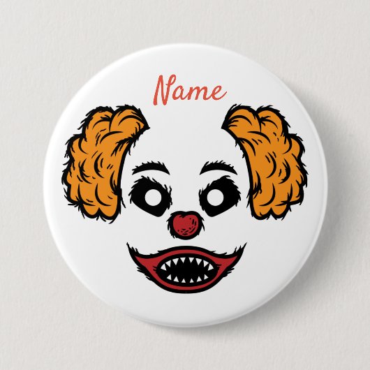 Funny Scary Clown Thunder_Cove Ronde Button 7,6 Cm (Voorkant)