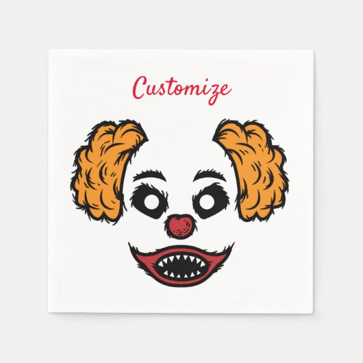 Funny Scary Clown Thunder_Cove Servet (Voorkant)