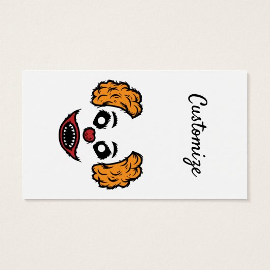 Funny Scary Clown Thunder_Cove Visitekaartje (Achterkant)