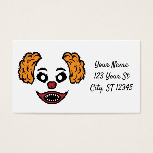 Funny Scary Clown Thunder_Cove Visitekaartje (Voorkant)