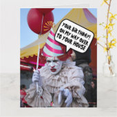 FUNNY SCARY EVIL CLOWN BIRTHDAY CARDS KAART (Gele Bloem)