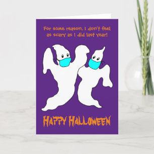Funny Scary Ghost Halloween Kaart