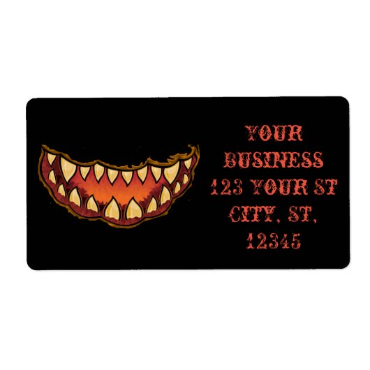 Funny Scary Jack o'lantern Thunder_Cove Etiket (Voorkant)