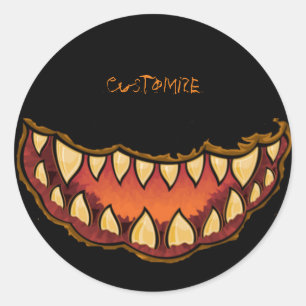 Funny Scary Jack o'lantern Thunder_Cove Ronde Sticker