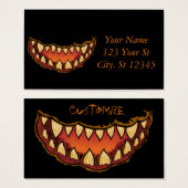 Funny Scary Jack O'lantern Thunder_Cove Visitekaartje (Voorkant /achterkant)