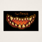Funny Scary Jack O'lantern Thunder_Cove Visitekaartje (Achterkant)