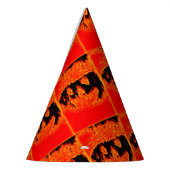 Funny Scary Oranje Fire Flames Halloween Pumpkin Feesthoedjes (Links)