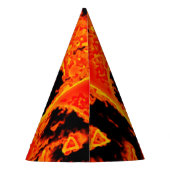 Funny Scary Oranje Fire Flames Halloween Pumpkin Feesthoedjes (Achterkant)