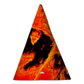 Funny Scary Oranje Fire Flames Halloween Pumpkin Feesthoedjes (Rechts)