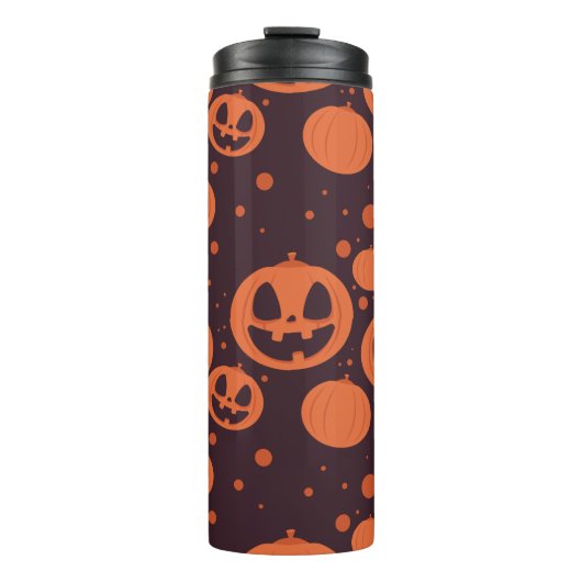 Funny Scary Pumpkin Facets Thermosbeker (Voorkant)