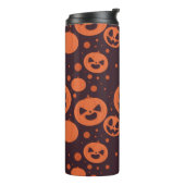 Funny Scary Pumpkin Facets Thermosbeker (Gedraaid links)