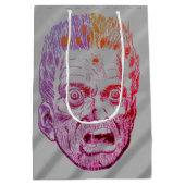 Funny Scary Retro Halloween Face Comic Face Medium Cadeauzakje (Achterkant)