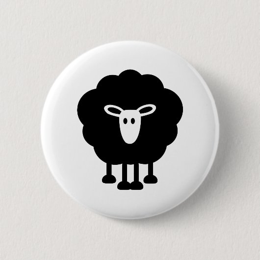 Funny schaap ronde button 5,7 cm (Voorkant)