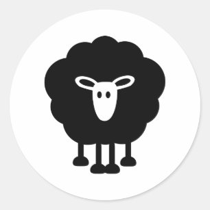 Funny schaap ronde sticker