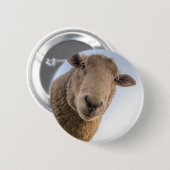 Funny schaap selfie ronde button 5,7 cm (Voorkant /achterkant)