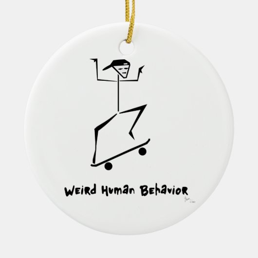 Funny Schaats Board kerstversiering Keramisch Ornament (Voorkant)