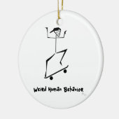 Funny Schaats Board kerstversiering Keramisch Ornament (Links)