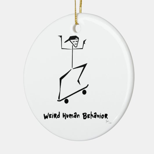 Funny Schaats Board kerstversiering Keramisch Ornament (Links)