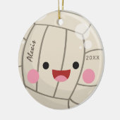 Funny Schattig Volleyball Kawaii Ball Kind Keramisch Ornament (Links)