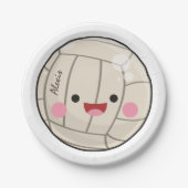 Funny Schattig Volleyball Kawaii Ball Kind Papieren Bordje (Voorkant)