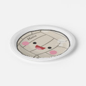 Funny Schattig Volleyball Kawaii Ball Kind Papieren Bordje (Gekanteld)