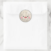 Funny Schattig Volleyball Kawaii Ball Kind Ronde Sticker (Tas)