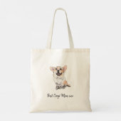 Funny & schattige Corgi-koffer Tote Bag (Achterkant)