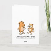 Funny Schattige Monster Puppies Halloween Kaart (Achterkant)