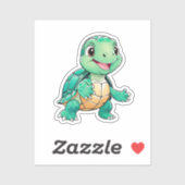 Funny schildpad sticker (Vel)